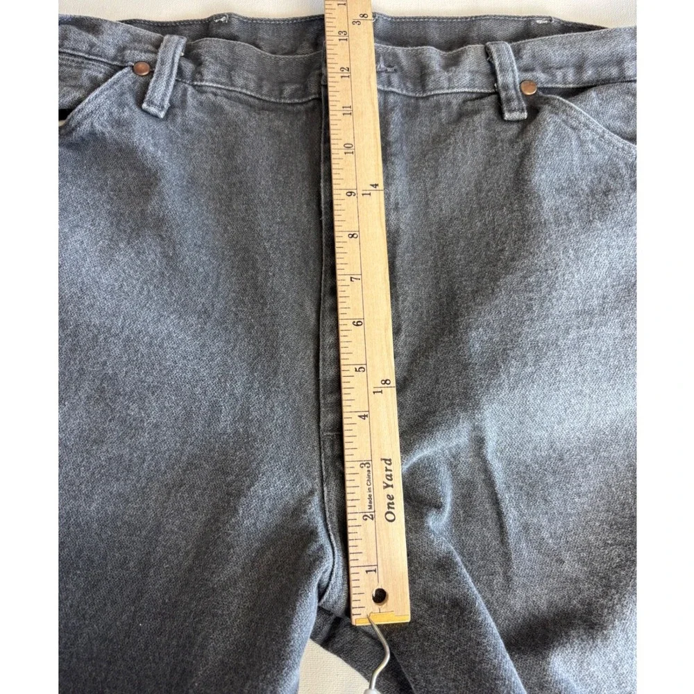 Wrangler Cowboy Cut 13MWZCG Mens Jeans Fits 36x33 Faded Black Straight Leg Denim